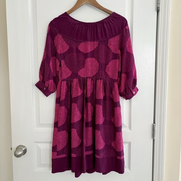 Girls From Savoy Dress Bouquet Toss Silk Dress Sz 0 Anthropologie - Picture 4 of 8